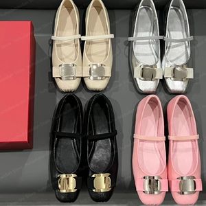 Dress Shoes Spring Square Toe Ballet Shoes Loafers Dress shoes Fashion Low Heel Mary Jane Shoes Casaul Silver Shallow Buckle Soft Sole Shoes