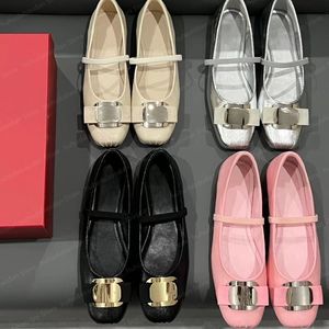 Elbise ayakkabılar bahar kare ayak parmağı bale ayakkabı loafers elbise ayakkabıları moda düşük topuk Mary jane ayakkabı casaul gümüş sığ tokalı yumuşak taban ayakkabıları