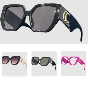 Frauendesigner Sonnenbrille Leopardenmuster Weitspiegel Beine rosa Farbe Goggle Sonnenschirme Rechteck polarisiert UV400 Männer Sonnenbrille Großhandel HJ0100 C4