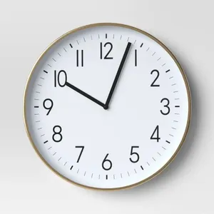 Zegary ścienne 19 -calowe plastikowe lustrzane zegar stylowy nowoczesny design mosiężne wykończenie idealne salony sypialnie Sypialnie Łatwy do odczytania w pomieszczeniu
