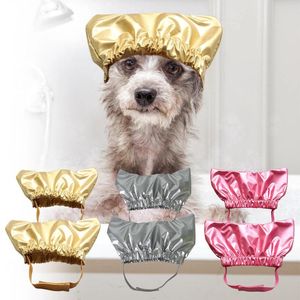 Abbigliamento per cani Cappuccette per la doccia per animali domestici impermeabili per il bagno di gatto con cappuccio per la pulizia della pulizia per la pulizia dell'acqua anti-ear Cappello da bagno regolabile L6