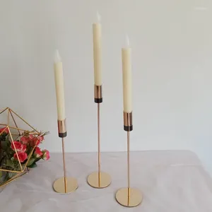 Candle Holders IMUWEN Metal Luxury Gold Mix Black Candlestick Wedding Stand Exquisite Candelabra Table Home Decor