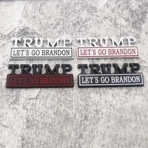 Metal Let's Go Brandon Edition Car Sticker Badge Dekoration 4 Farben