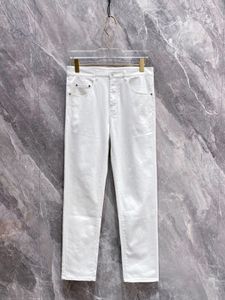 2024 Spring Autumn Letter Print Zipper Men's Jeans Light Washed Man's Long Pencil Pants WCNZ045