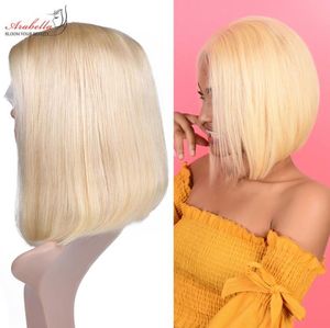 13x5x2 Transparent Lace Straight T Part HD Lace Human Hair With Baby Hair Arabella Virgin Hair 4x4 Blonde Lace Bob 06181742354