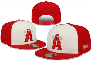 2024 Angels Baseball Snapback Sun Los Angeles Caps Champions World Series Männer Frauen Fußballhüte Schnappschalter Hip Hop Sport Hat Mix Order A8