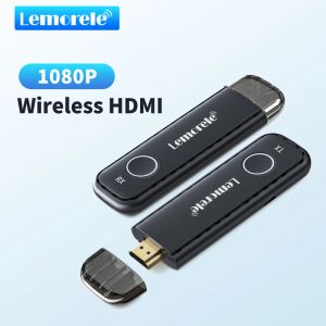 Stick Lemorele Wireless HDMI -WiFi -Senderempfänger 50m 1080p60Hz Extender Display -Adapter Dongle für TV -Stick Monitor Projector PC