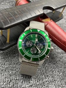 U1 Top-Grade AAA Bretilling Super Ocean Heritage Heritage Watch Automatisch mechanisch voll funktionsfähiges quarz-Quarz-Edelstahl-Gurt Saphirglas Armbanduhr