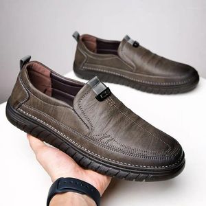 Buty zwykłe mokasyny Penny Klasyczne skórę klasyczne szycie wygodne mężczyźni slip-on club impreza wiosenna lato