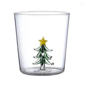 Weingläser Weihnachtsbaumglas Tasse tragbares Essen sicher wiederverwendbares Stamm für Liebhaber Urlaub Home Party Supplies