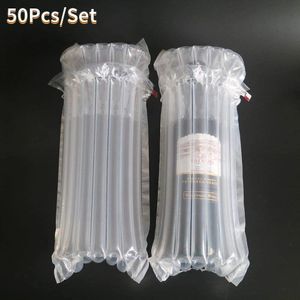 50Pcs/Set Wine Bottle Protector Bubble BagsAir Column Buffer Bubble Bag Roll Film Protection Inflatable Packaging Bag 240322