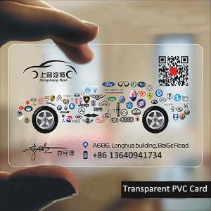 Carte di biglietti da visita personalizzati Visita Clear Card Impiatto impermeabile PVC Plastic Plastic Card Identity Card Card Stamping personalizzato