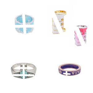 Designerin Viviess Diamond Band Ring für Mann Frauen 925 Sterling Silber Venus und Saturn Mode Multicolous Ringe Schmuck Muttertag Geschenke
