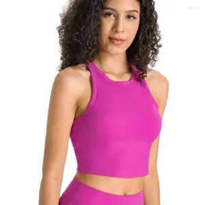 Kvinnors tankar Luswomen's Yoga Sports Tank Top Professional Training Fitness Bra Extern Wear Casual Running Underwear Integrated High