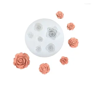 Baking Moulds Silicone Material Candy Molds Rose Flower Shape Chocolate Fondnat Hand-Making Supplies