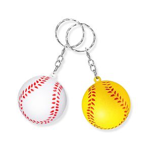 4 cm mini baseball nyckelring ryggsäck hänge barns dekomprimering leksak liten softball tryck boll grossist