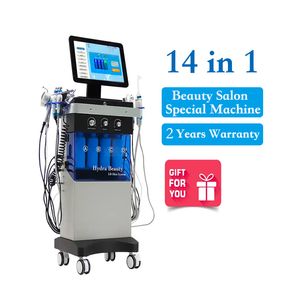 Maquina Hidrofasiyal Masaj Eksfoliye edici Temiz Kuru Cilt Mikro Akım Hidro Yüz Spa Dermabrazyon Makinesi