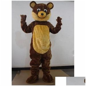 Costumi di mascotte 2024 S Cute orsacchiotto Costume Carnival Party Stage Performance Dress per uomini Donne Halloween Drop Delivery Appa Otr8e