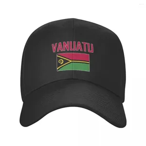 Ball Caps Vanuatu Nazwa kraju z flagą Sun Baseball Cap Oddychany Regulowalni mężczyźni kobiety na świeżym powietrzu Kapelusz piłkarski na prezent