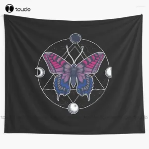 Tapestries bisexuell fjäril tapestry älskar vägg hängande för vardagsrum sovrum sovsal hem dekor konst dekoration