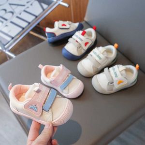 HBP NON-Brand 2024 Spring New Infant and Young Childrens Walking Shoes Soft Sole Boys and Girls Baby Shoes Breathable Velcro Childrens Shoes