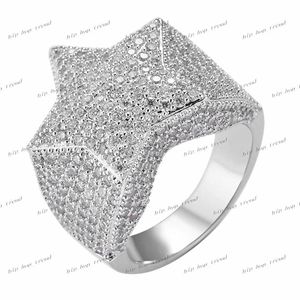 BES Fine Jewelry Custom Diamond 925 Sterling Silver 약혼 반지 GRA VVS Moissanite Star Ring Men