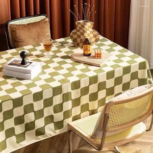 Bordduk Ins Sense Tablecloth Retro Chessboard Plaid Rectangular Dining Tea Picnic Washable F6R2045