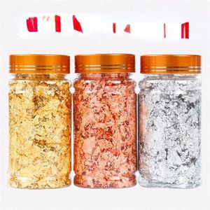 1 Box Glitter Nail Art Foil Paper Makeup Jewelry Irregular Shiny Foil Leaf Gold Flakes Nails DIY Stickers Manicure Decorations