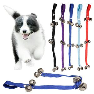 Dog Collars Pet Trainer Training Doorbell Rope Outdoor Door Opening Warning Bell Cat Lanyard Supplies Leash Collar Chain