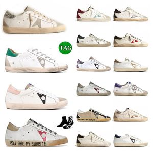 Italy Brand Casual Shoes Golden Dirty Shoes Sneakers men Shoes Sneakers Super Star Classic Do-Old Dirty Snake Skin Heel Suede Citp Trainers Size 35-45