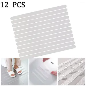 Tappetini da bagno strisce anti-slip tappetino da bagno tappetino non slip su piastrelle afferrare ad alta qualità cuscinetto adesivi di sicurezza nastro 12pcs bianco