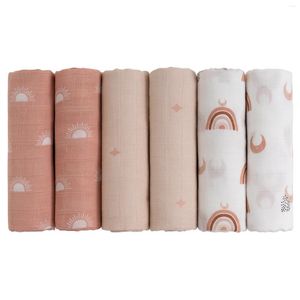 ブランケットGllquen Baby Cotton Muslin Swaddle Reeceing Burp Cloths Squares Boring Soft Soft for Boy Girl Born 28 