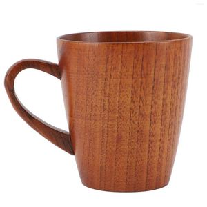 Muggar 3.5in höjd handgjorda trämugg för män kvinnor 250 ml kaffe med handtag liten träkopp utomhus rese tedricka