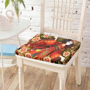 베개 중국 스타일의 아름다움 꽃 의자 폴리 에스테르 백 매트 이동식 세척 가능한 코트 성인 침실 휴가 홈 장식