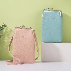 Bolsas de ombro Mulheres Bolsa de telefonia Solid Crossbody Cellphone Fashion Diário Use Holder Mini Summer for Wallet