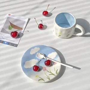 Tagne dell'ultima caffetteria commerciale scatola regalo per pizzicare la tazza di piattino in ceramica set di stoviglie