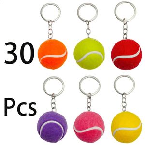 30pcs Tennis Keychain Tennis Match Gifts Backpack Keychain Party Hawaiian Favors Gifts Mini Tennis Ball Keychains 240402