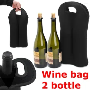 Stume di stoccaggio 2 bottiglie in neoprene bottiglia di vino bottigliante per corridoio di vino portatile protezione per protezione cover cover di birra di raffreddamento corriere