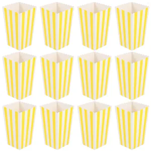 Retire os recipientes 12 PCs Popcorn Box Party Snack Container para Food Fries Fries Buckets Bowl Papel