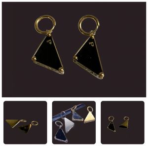 Retro designer jewelry women earrings triangle symbole classical plated 18K gold earrings outdoor recreation popular oorbellen luxury charm zl205 H4