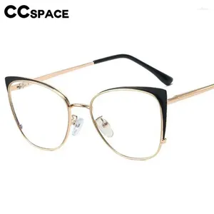 Solglasögon ramar 56654 Metal Square Women Anti Blue Computer Glasses Fashion Luxury Large Size Spring gångjärn Optiskt skådespel