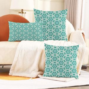 Pillow A Super Soft Short Plush Green Geometric Pattern Printed Pillowcase With No Insert Price