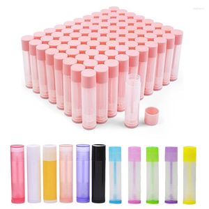 Storage Bottles 50Pcs Empty Refillable 5g/5ml Twist-up Lip Gloss Tubes Plastic Lipstick Containers For DIY Chapsticks Solid Cream