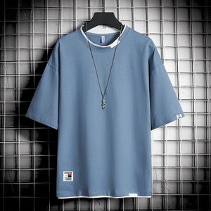 Hip Hop Loose Mens Streetwear Tshirts عرضية كلاسيكية الصيف القصيرة القصيرة السوداء Tshirt Tees بالإضافة إلى 4XL 240403