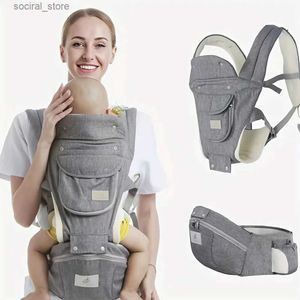 As transportadoras lingam as mochilas, suprimentos de bebê ergonômico portador de bebê com assento de quadril algodão macio 3 em 1 portador de bebê com fezes para recém -nascido em casa viagens ao ar livre L45