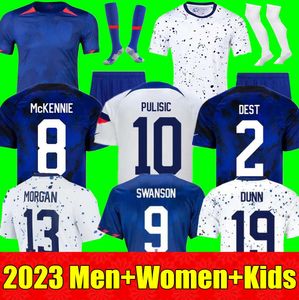 2024 Pulisic McKennie Soccer Jersey Ertz Altidore Press Wood Morgan Lloyd 23 24 America Football Shirt United States Camisetas USA USMNT 1120ESS