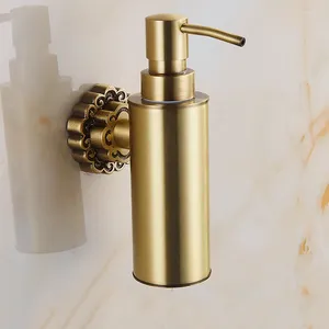 Sıvı Sabun Dispenser Vidric Dispensers Antik Pirinç Duvara Monte Şampuan Tutucu Banyo Aksesuarları