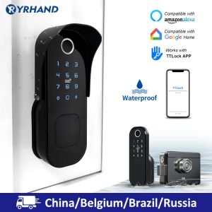 Controllo WiFi TT Lock App app Bluetooth Bluetooth Blocco del cerchione Smart Card Digital Keyless Battery Battery Porta Elettronica Porta per casa