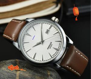 Drei Stiches Designer Business Casual Männer Uhr Auto Date Zeit Tisch Lederband Quarzuhr Business Chain Präsident Großzügiges Armband Uhren Geschenke