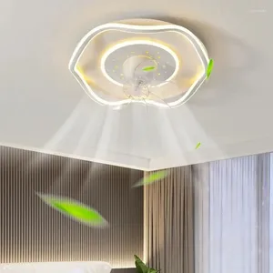 Современный светодиодный потолочный вентилятор Light Intellent Cloud Head Head Electric Living Room спальня дистанционное управление Dimmable Dimmable